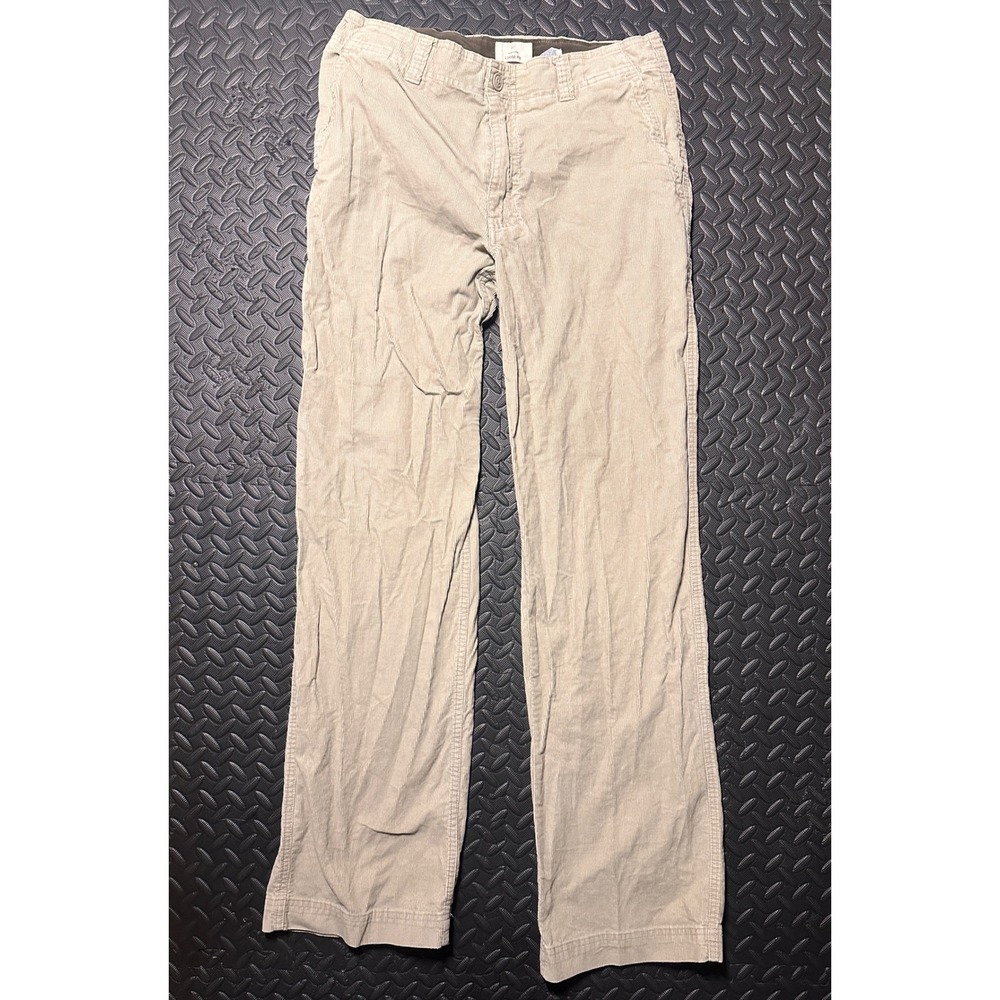 Gap Khakis Loose Fit Corduroy Pants Mens 32x34 Tan Beige Wide Wale Cotton